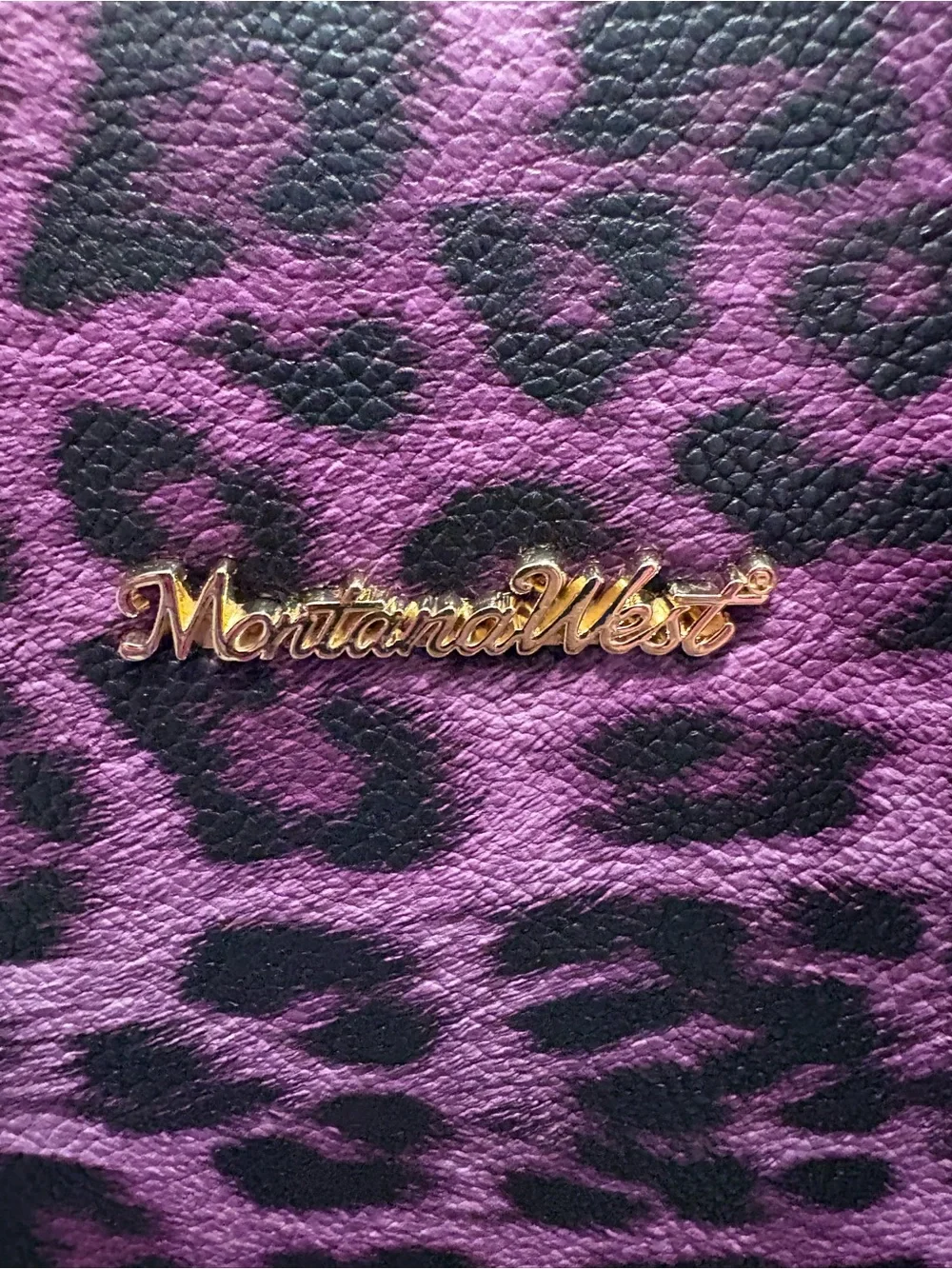 Montana West Purple Leopard Print Tote Bag
